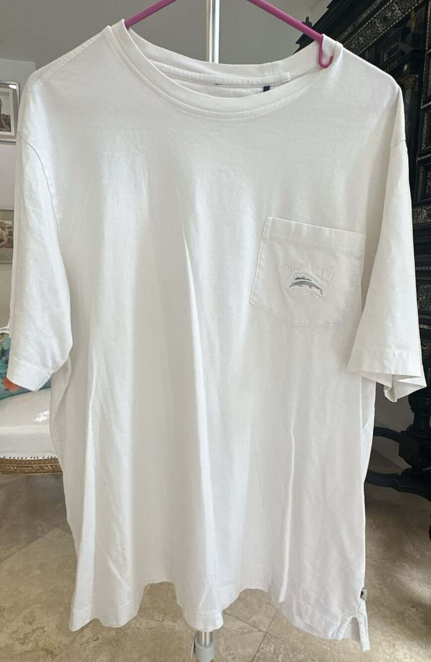 Tommy Bahama Relax White Pocket T-Shirt Size L